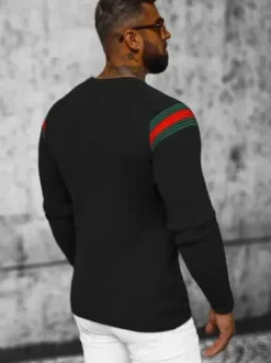 Sweter męski czarny L/2457Z^Ozonee Hot