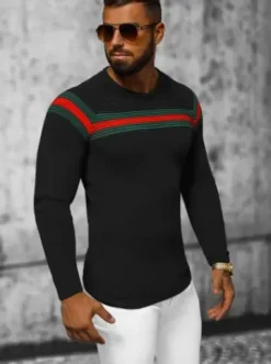 Sweter męski czarny L/2457Z^Ozonee Hot