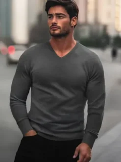 Sweter męski grafitowy NB/MMB601/3Z^Ozonee Discount