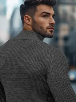 Sweter męski grafitowy NB/MM6020/3Z^Ozonee Best