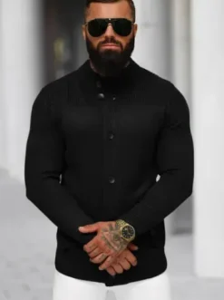 Sweter męski kardigan czarny NB/MM6011/4Z^Ozonee Discount