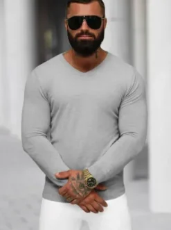 Sweter męski szary NB/MMB601/2Z^Ozonee Online