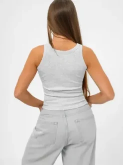 Top damski na ramiączkach szary JS/96T665/2^Ozonee Best