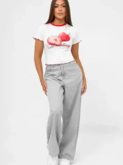 T-shirt damski biały JS/R62639^Ozonee New