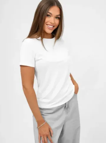 T-shirt damski biały JS/96T678/1^Ozonee Fashion