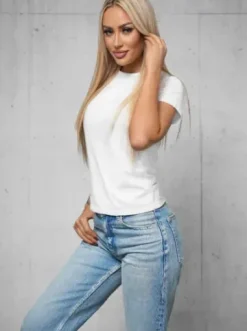 T-shirt damski biały JS/8T1257/1^Ozonee Sale
