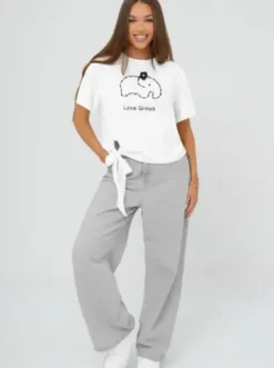 T-shirt damski z nadrukiem biały JS/RJ77247^Ozonee New