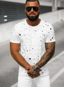 T-shirt męski biały JS/S016/1^Ozonee Outlet