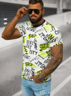 T-shirt męski biały JS/8T1210/1^Ozonee Outlet