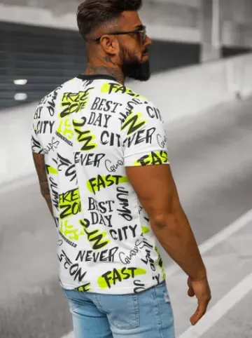 T-shirt męski biały JS/8T1210/1^Ozonee Outlet