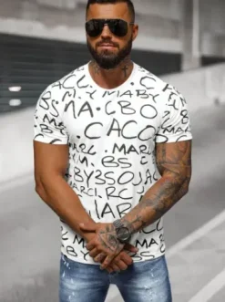 T-shirt męski biały JS/8T1213/1^Ozonee Clearance