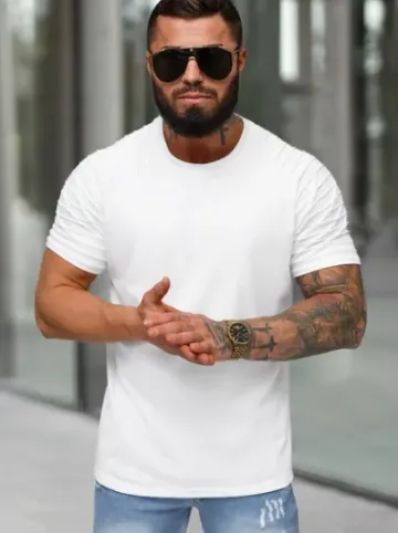 T-shirt męski biały JS/8T88/1Z^Ozonee Hot
