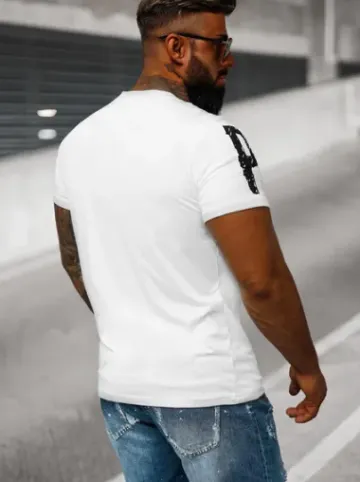 T-shirt męski biały O/T109/1Z^Ozonee Discount