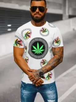 T-shirt męski biały O/T122/1Z^Ozonee Hot