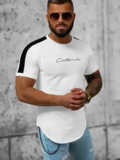 T-shirt męski biały O/T125/1Z^Ozonee Best
