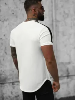 T-shirt męski biały O/T122/1Z^Ozonee Outlet