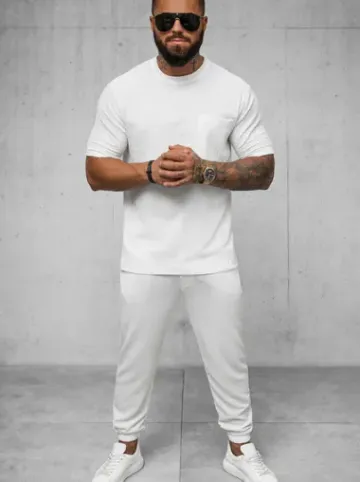 T-shirt męski biały O/Y960T^Ozonee Online