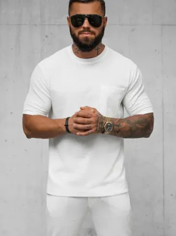 T-shirt męski biały O/Y960T^Ozonee Online