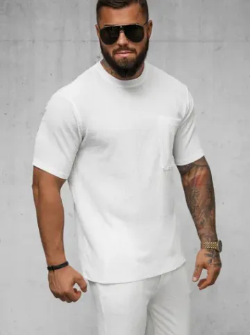 T-shirt męski biały O/Y960T^Ozonee Online