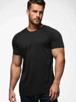 T-shirt męski czarny JS/8T88/3^Ozonee Hot