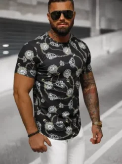 T-shirt męski czarny O/PT012^Ozonee Best