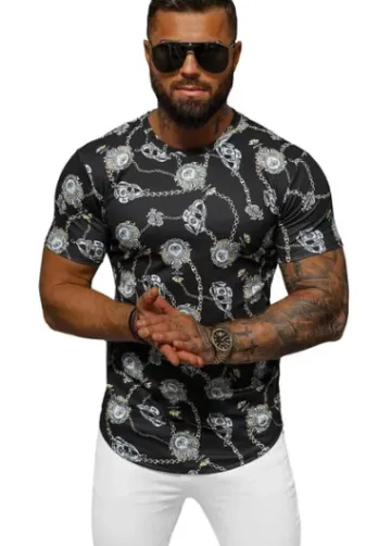 T-shirt męski czarny O/PT012^Ozonee Best