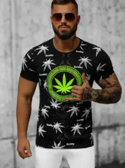 T-shirt męski czarny O/T139/3^Ozonee Discount