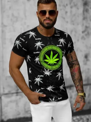 T-shirt męski czarny O/T139/3^Ozonee Discount