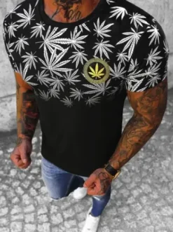 T-shirt męski czarny O/T133/3^Ozonee Best