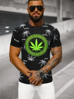 T-shirt męski czarny O/T139/3Z^Ozonee Best