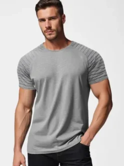 T-shirt męski grafitowy JS/8T88/5^Ozonee New