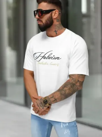 T-shirt męski loose fit biały O/YN2/632^Ozonee Sale