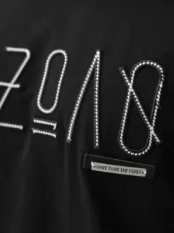 T-shirt męski loose fit czarny O/QQ1185^Ozonee Outlet
