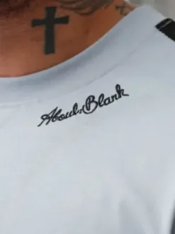 T-shirt męski loose fit jasno-niebieski O/QQ1195^Ozonee Clearance