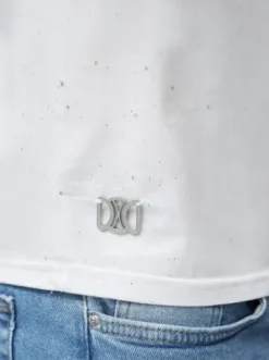 T-shirt męski slim fit biały O/QQ1388^Ozonee Clearance