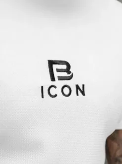 T-shirt męski slim-fit biały O/B1213^Ozonee Clearance