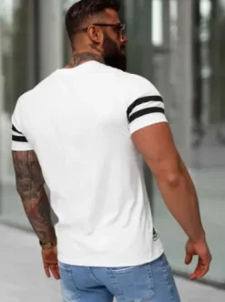 T-shirt męski slim fit biały JS/8B1391/1^Ozonee Outlet