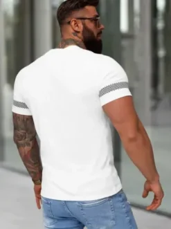 T-shirt męski slim fit biały JS/8B1701/1^Ozonee Sale