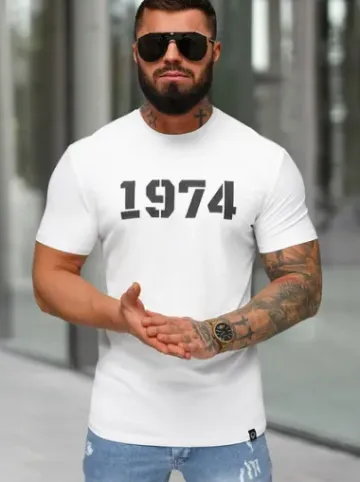 T-shirt męski slim fit biały NB/MT3130^Ozonee New