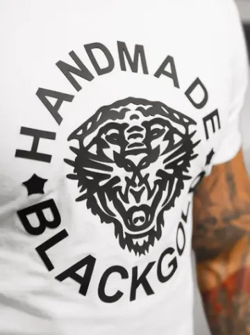 T-shirt męski slim fit biały NB/MT3019Z^Ozonee Online