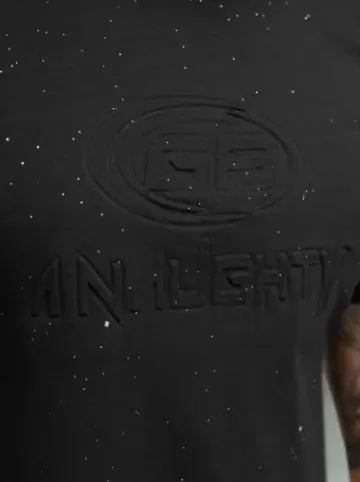 T-shirt męski slim fit czarny O/QQ1390^Ozonee Hot