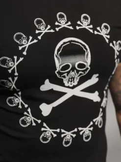 T-shirt męski slim fit czarny NB/MT3068^Ozonee Fashion
