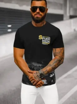 T-Shirt męski szary JS/S985/2Z^Ozonee Hot