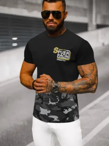 T-Shirt męski szary JS/S985/2Z^Ozonee Hot