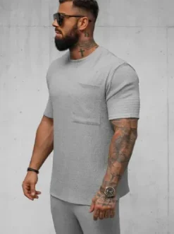 T-shirt męski szary O/Y960T^Ozonee Online