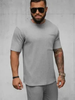 T-shirt męski szary O/Y960T^Ozonee Online