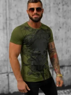 T-shirt męski zielony O/T126/29Z^Ozonee Discount